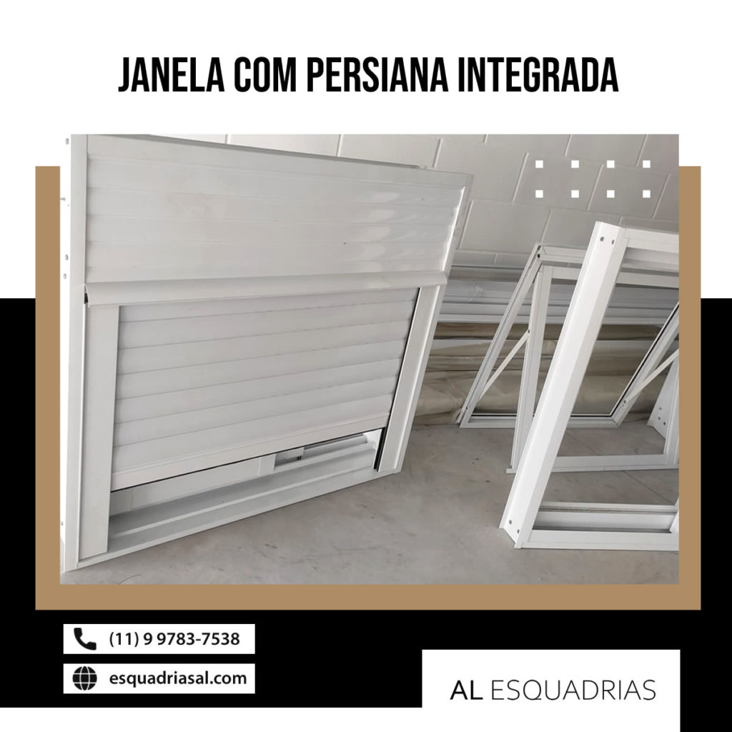 Janela com persiana integrada